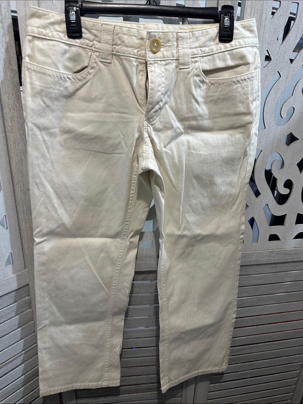 Banana Republic Cream Ankle Pants